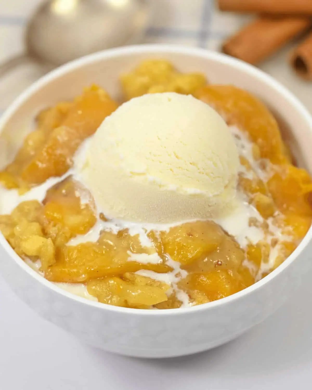 Peach Cobbler with Cake Mix