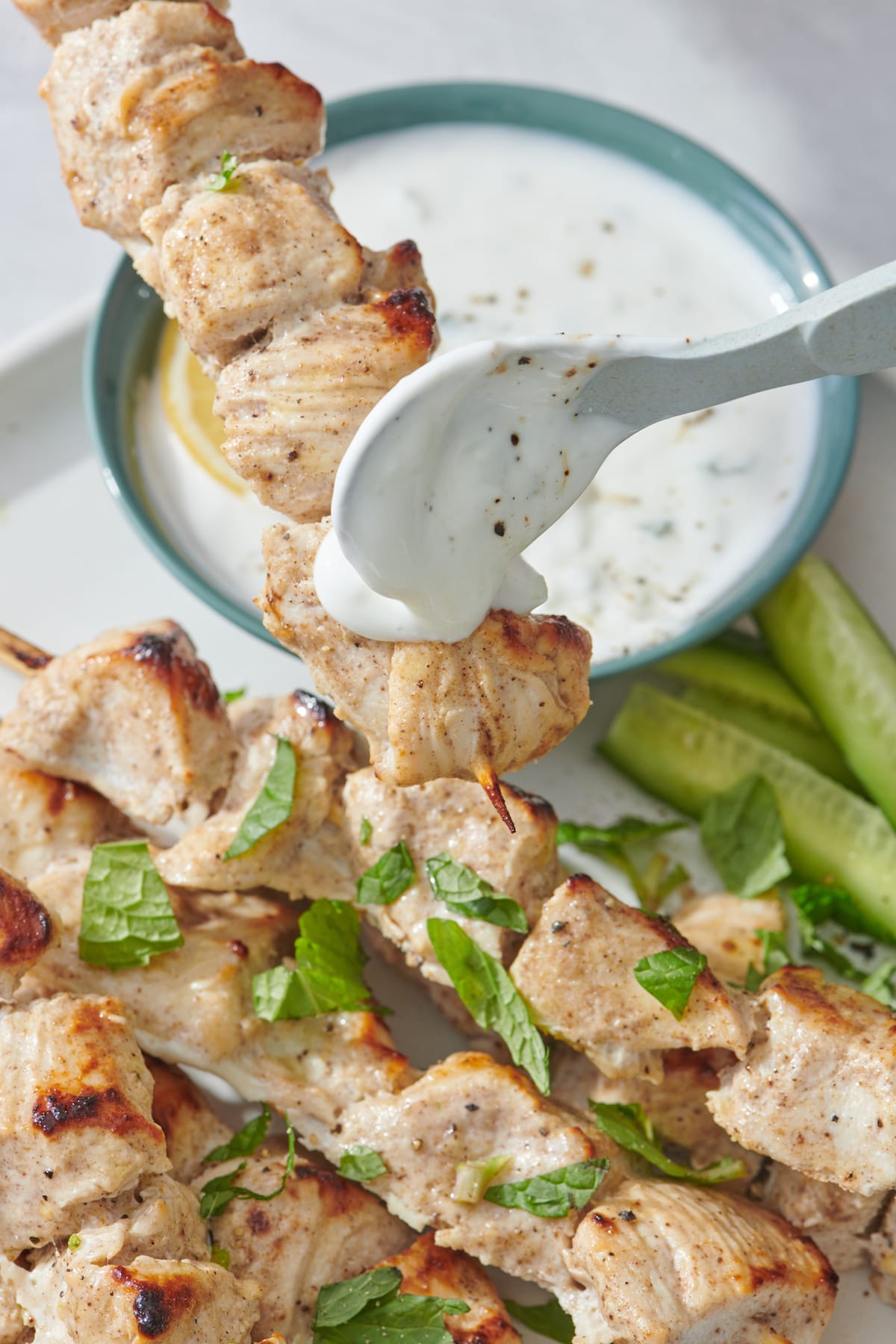 Chicken Tikka with Cucumber Mint Raita