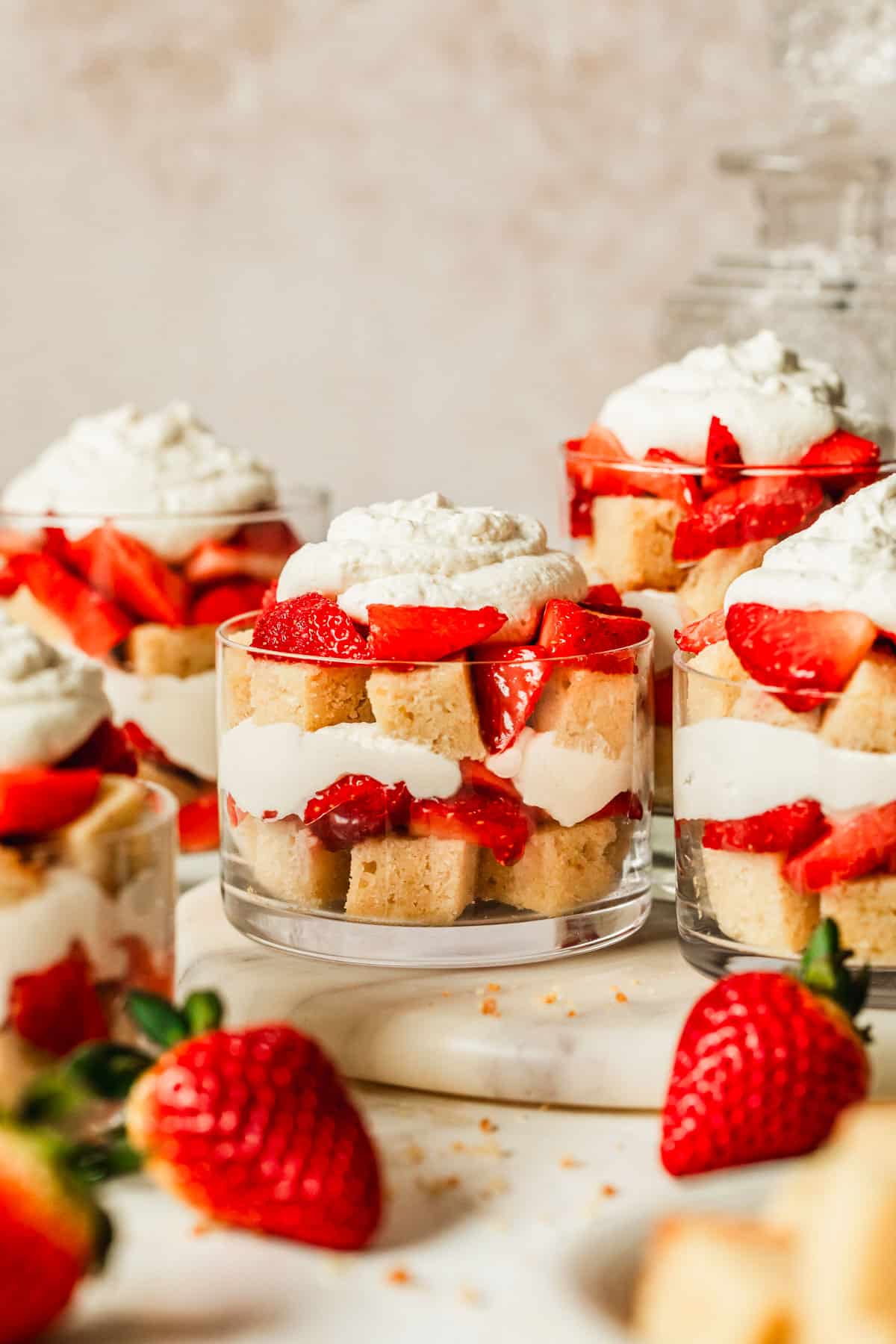 Strawberry Shortcake Cups with Lemony Pound Cake