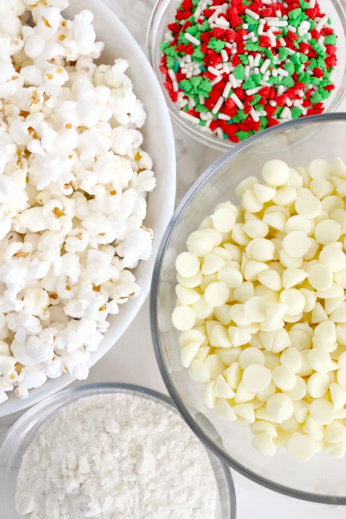 White Chocolate Covered Popcorn