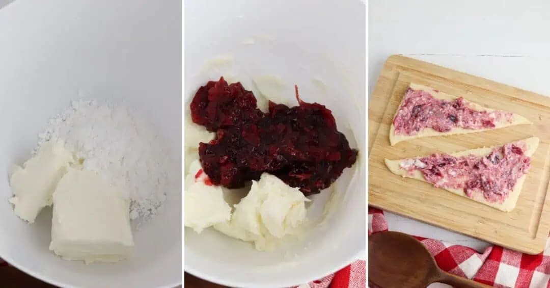 Cranberry Cheesecake Crescent Rolls