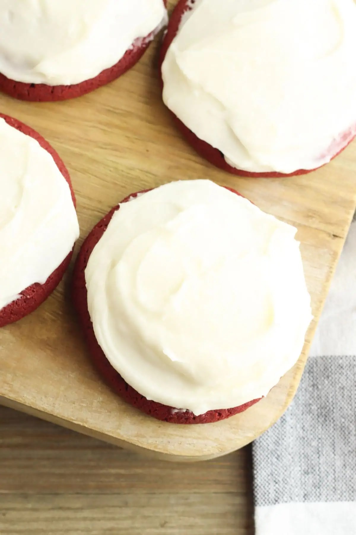 Red Velvet Cookies with Cream Cheese Frosting