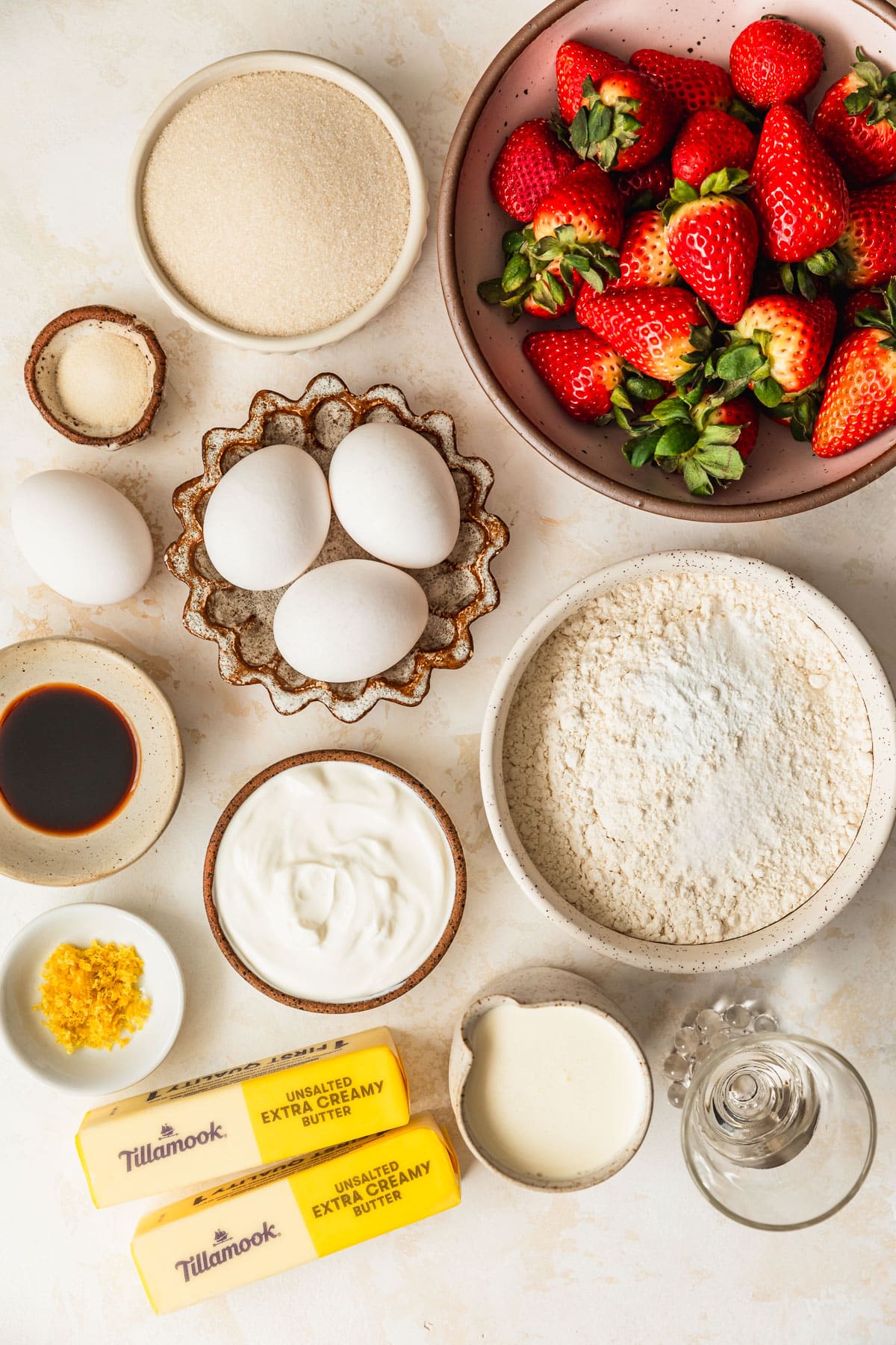 Strawberry Shortcake Cups with Lemony Pound Cake