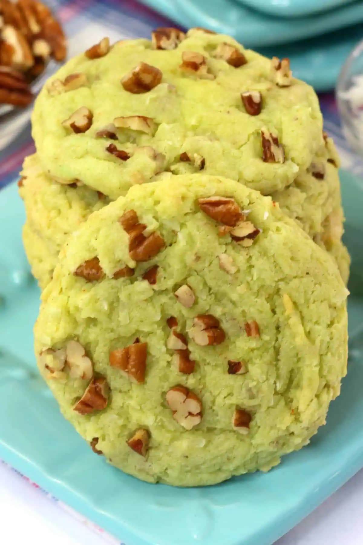 Watergate Pistachio Pudding Cookies