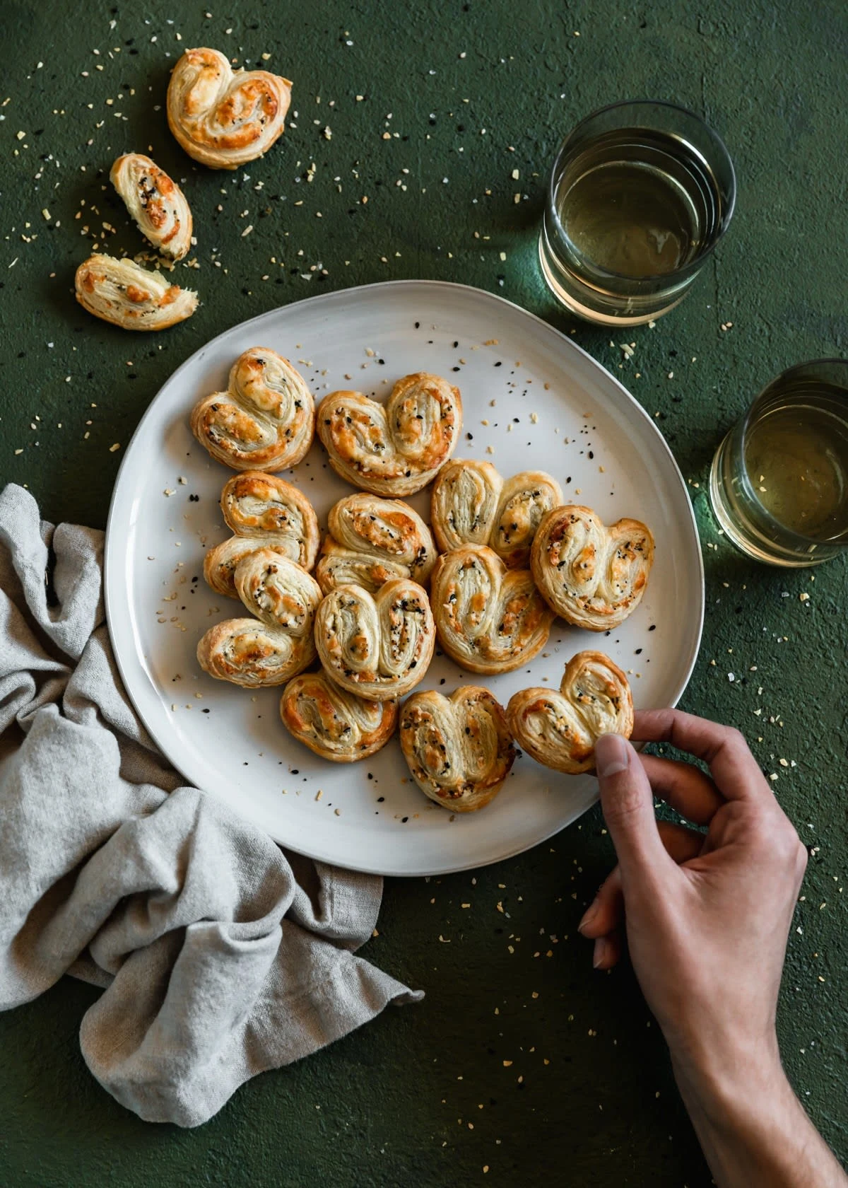 Savory Palmiers With Parmesan & Everything Bagel Spice