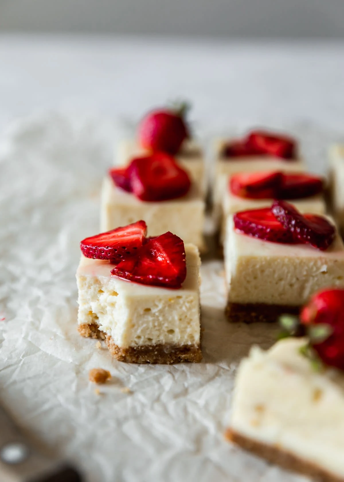 The Best Strawberry Cheesecake Bars