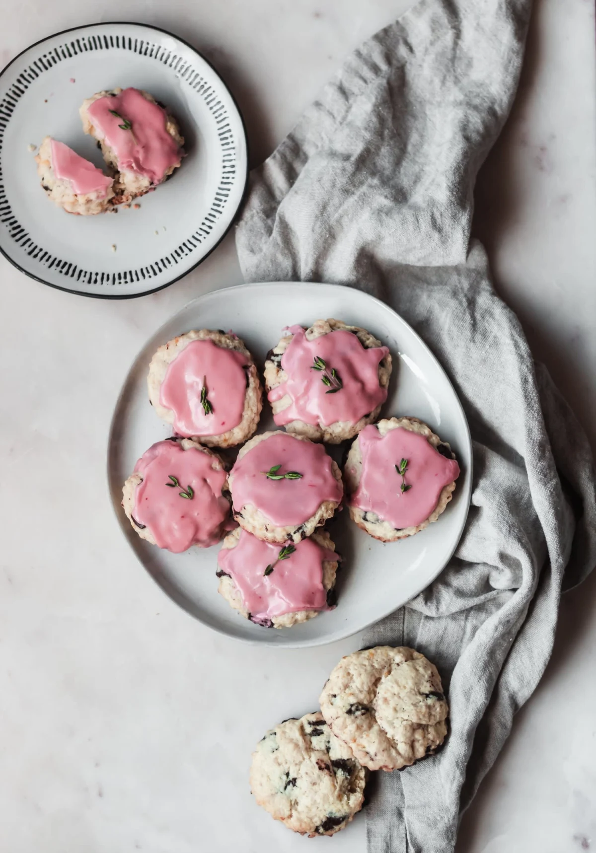 Chocolate Chip Scones + Blood Orange Glaze