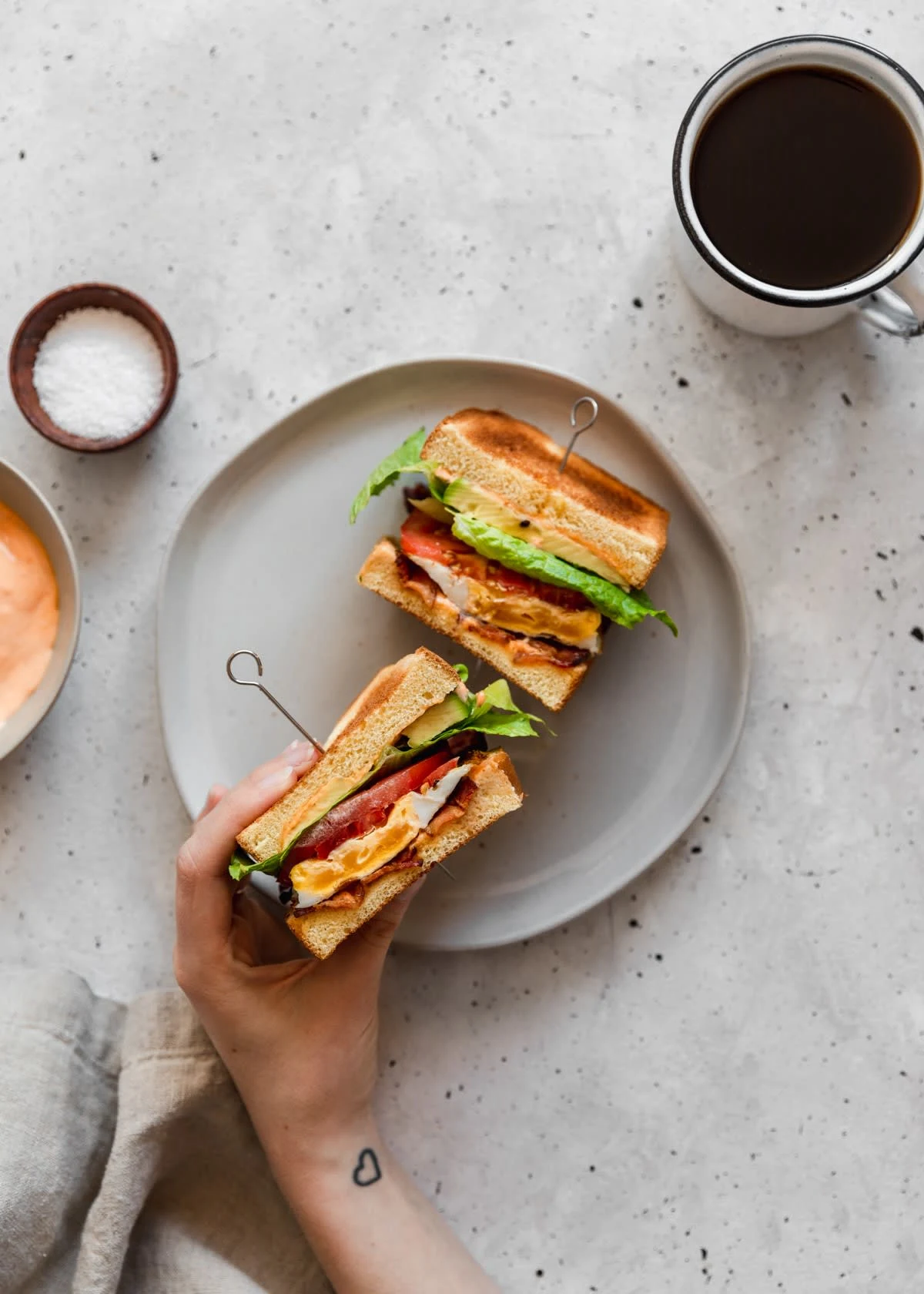 Breakfast Blt With Avocado & Spicy Mayo