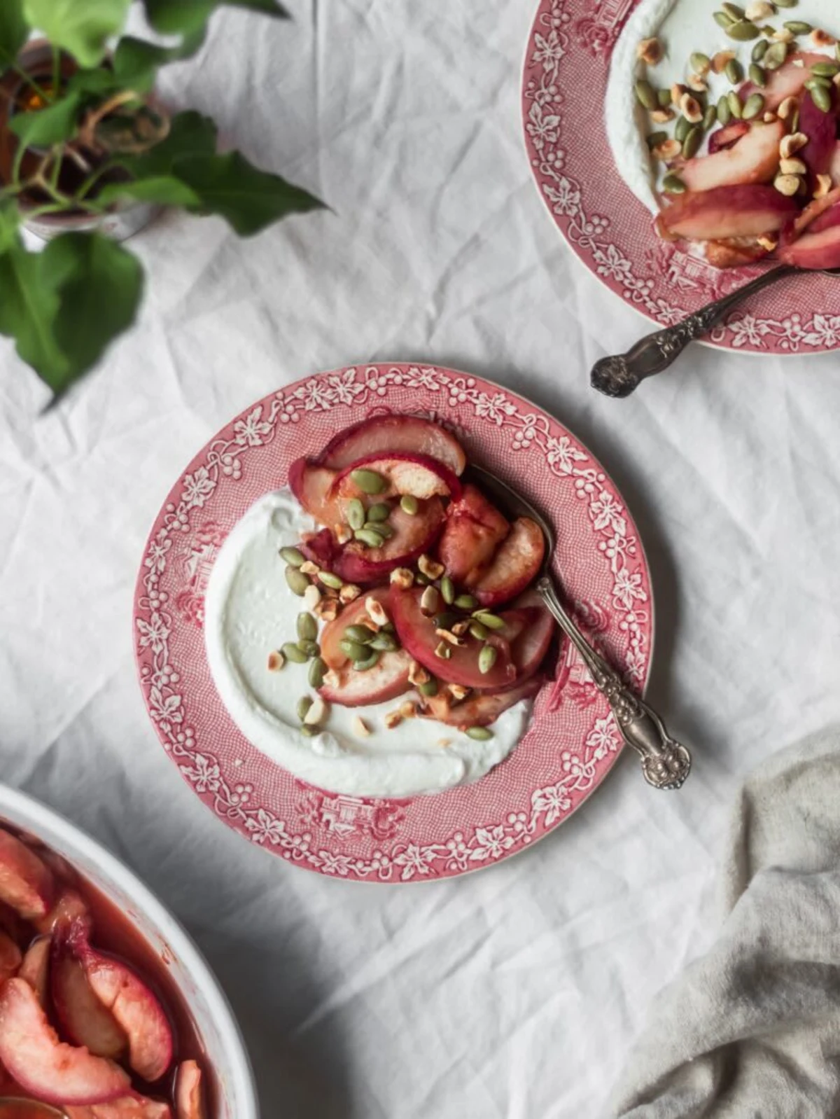 Baked Peaches With Honey & Ginger