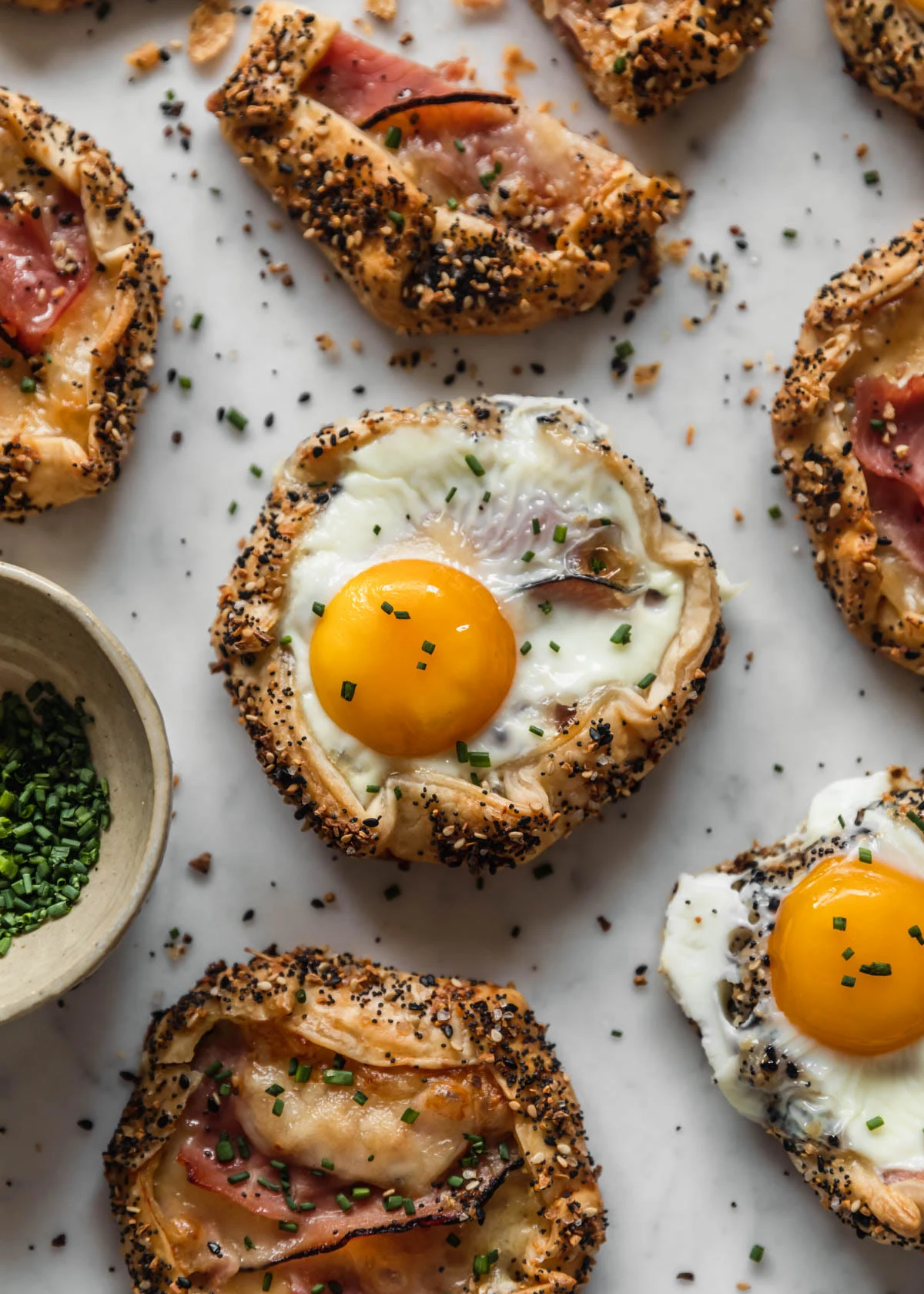 Croque Madame Galettes With Everything Crust