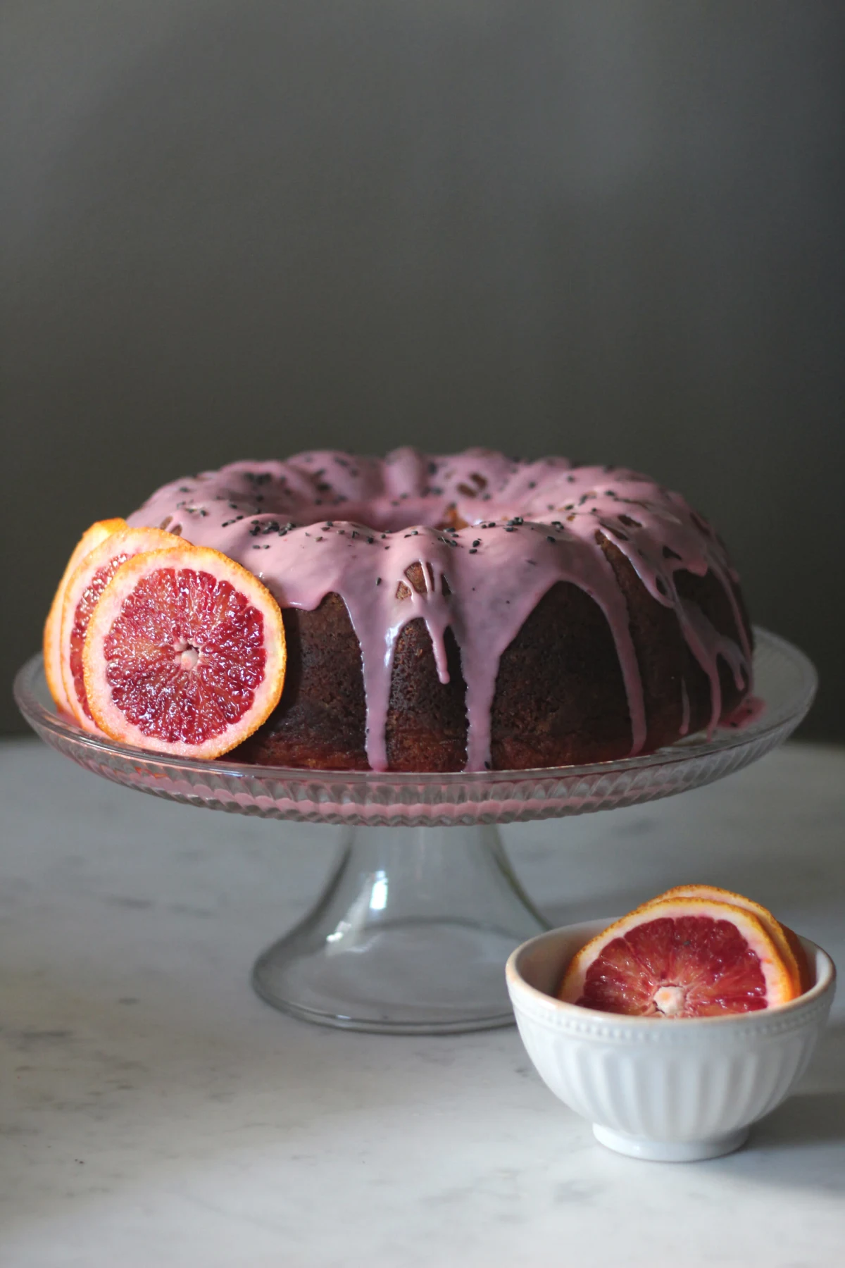 Black Sesame + Blood Orange Pound Cake