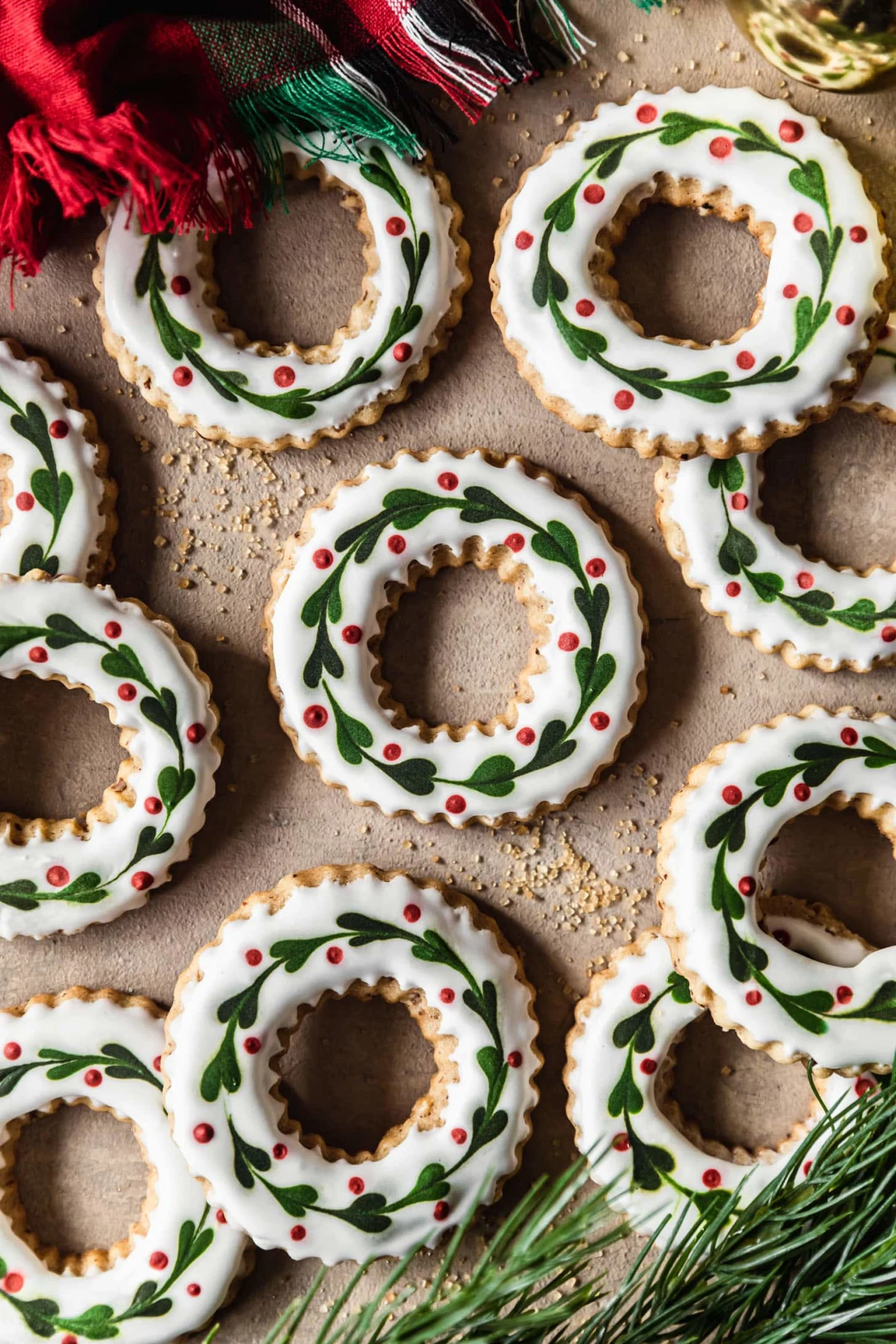 Pecan Sugar Cookies With Maple Icing