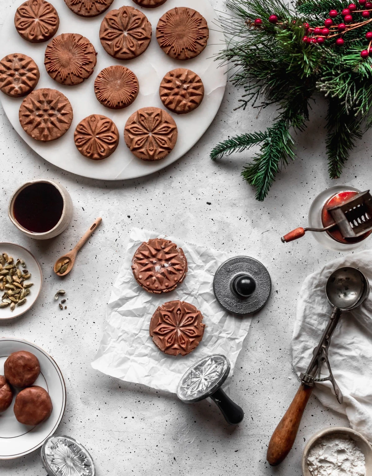 Cardamom Gingerbread Cookies + Orange Glaze