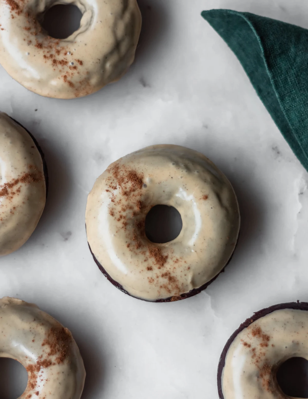Chocolate Donuts With Masala Chai Glaze