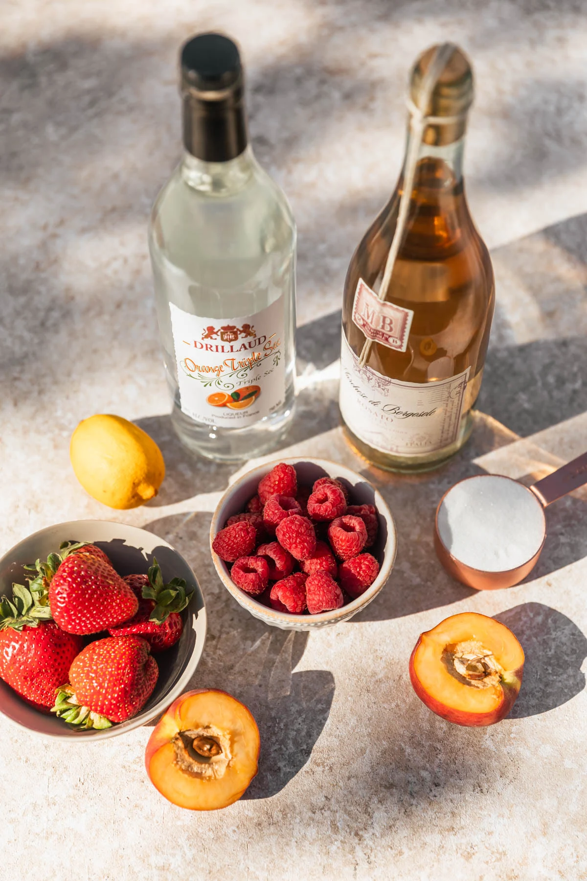 Rosé Sangria With Berries & Lemon