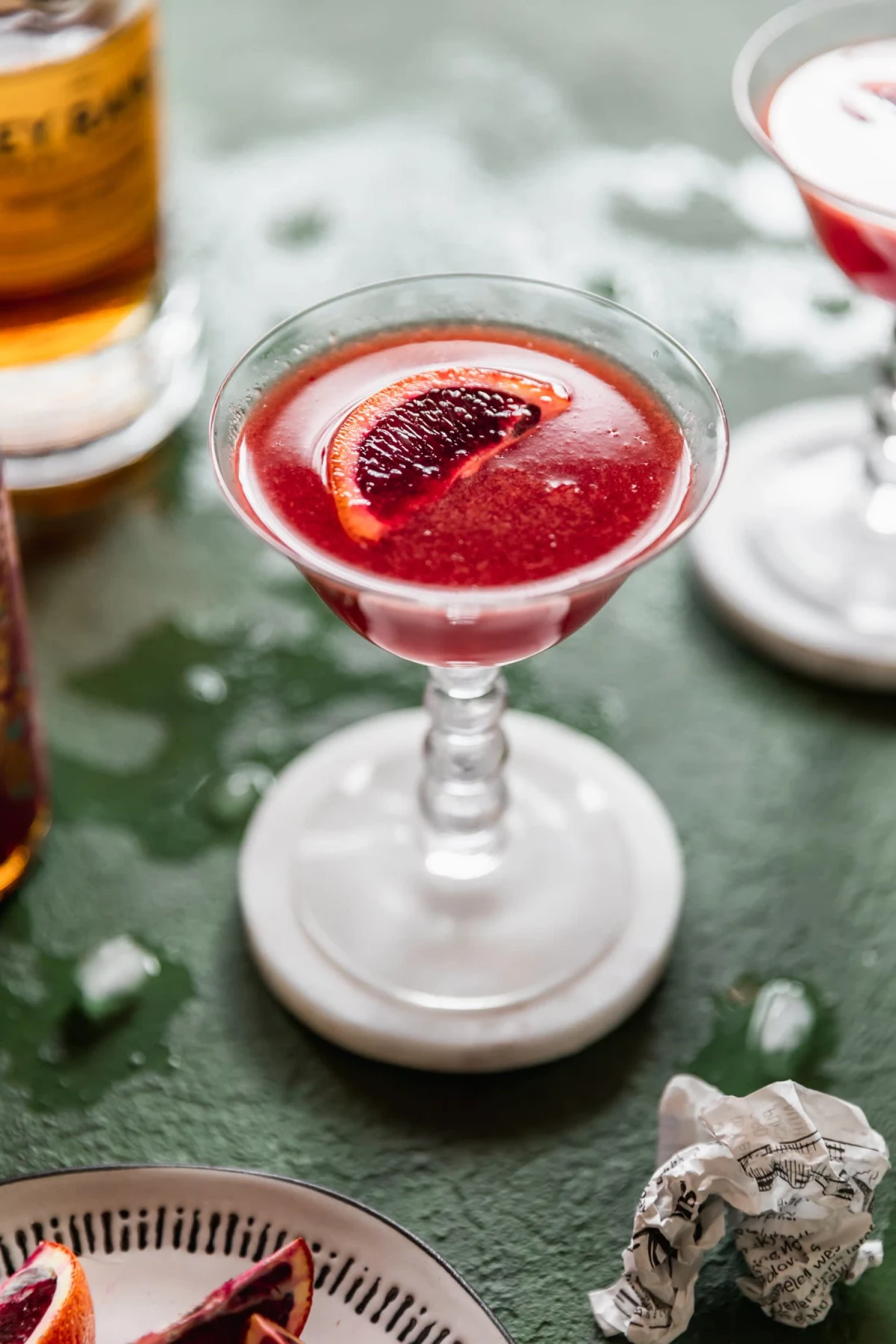 Blood Orange Bourbon Aperol Cocktail (A.K.A. The Crumpled Receipt)