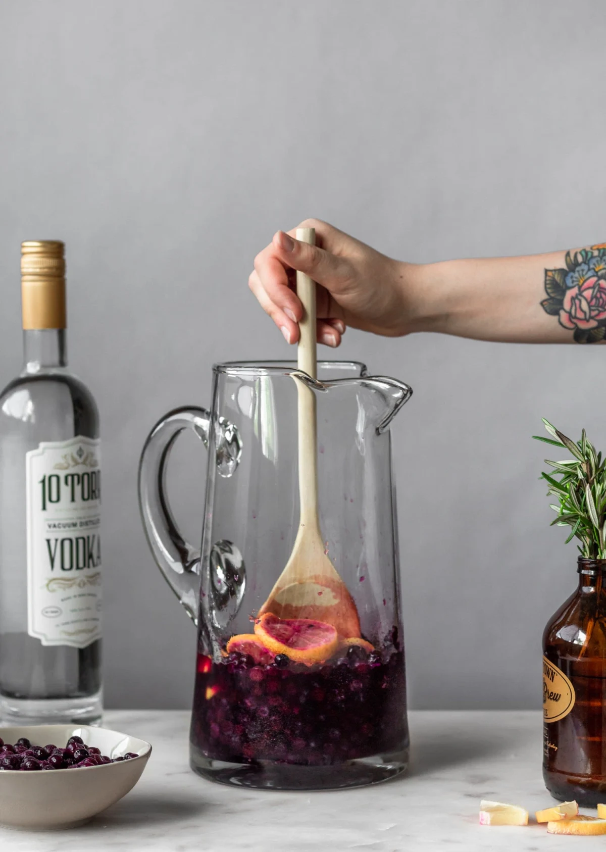 Blueberry Lemon Vodka Spritz