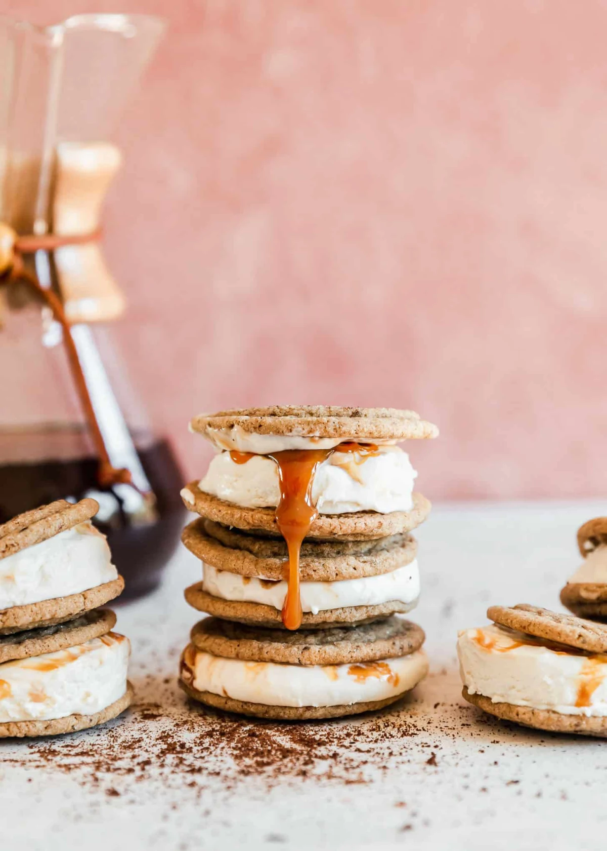 Caramel Coffee Ice Cream Sandwiches