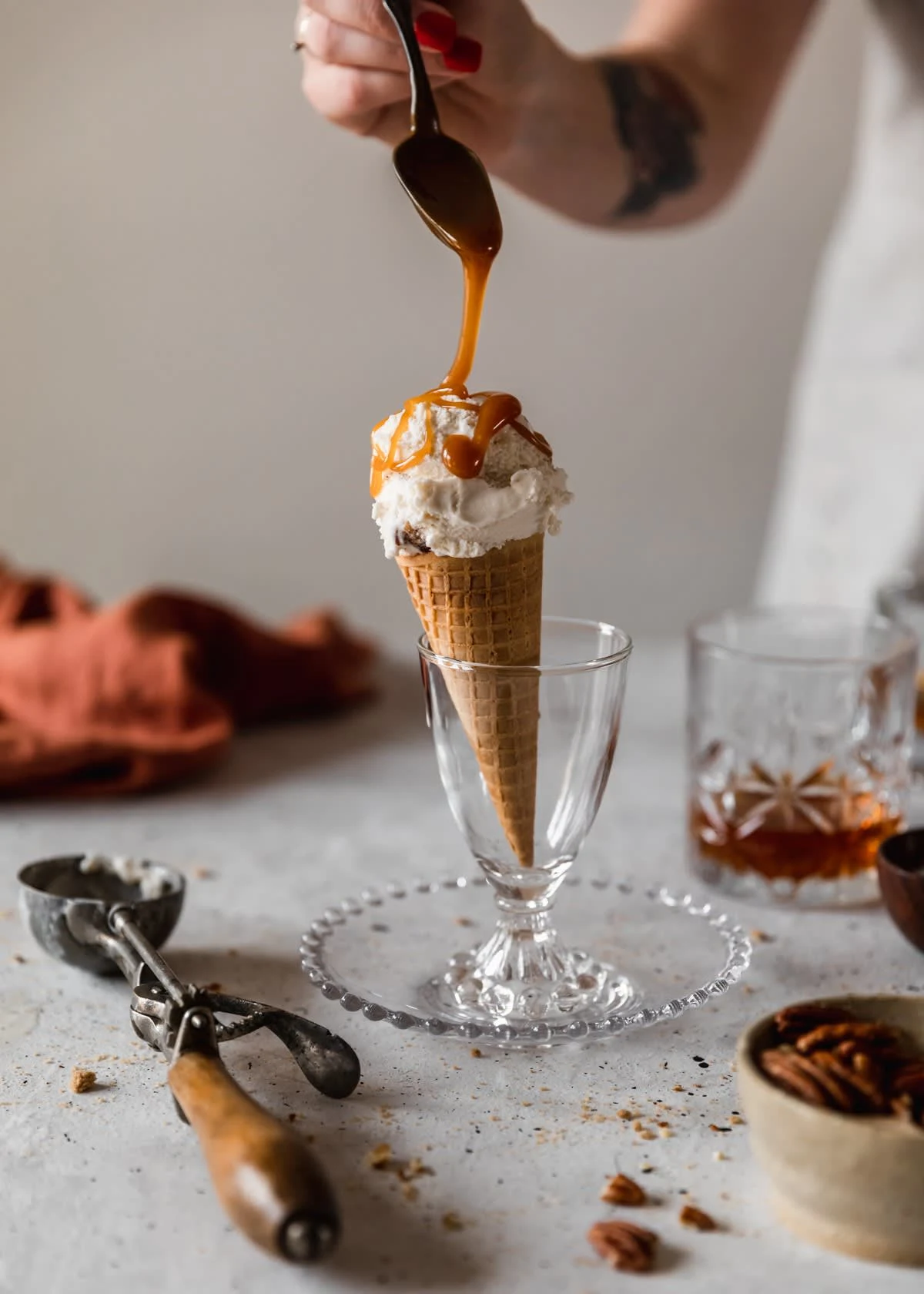 Bourbon Butter Pecan Ice Cream