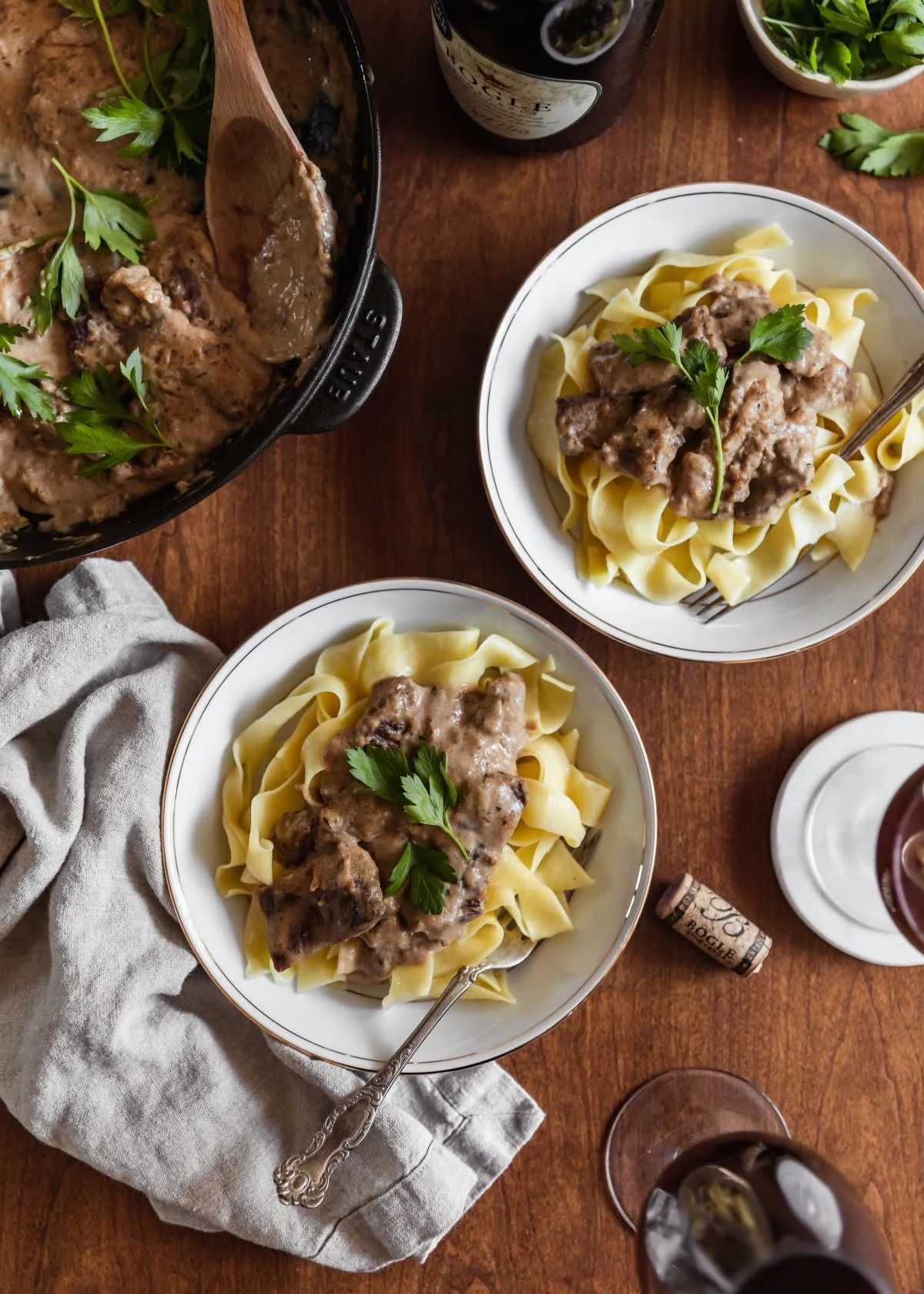 Beef Stroganoff With Shallots & Brandy