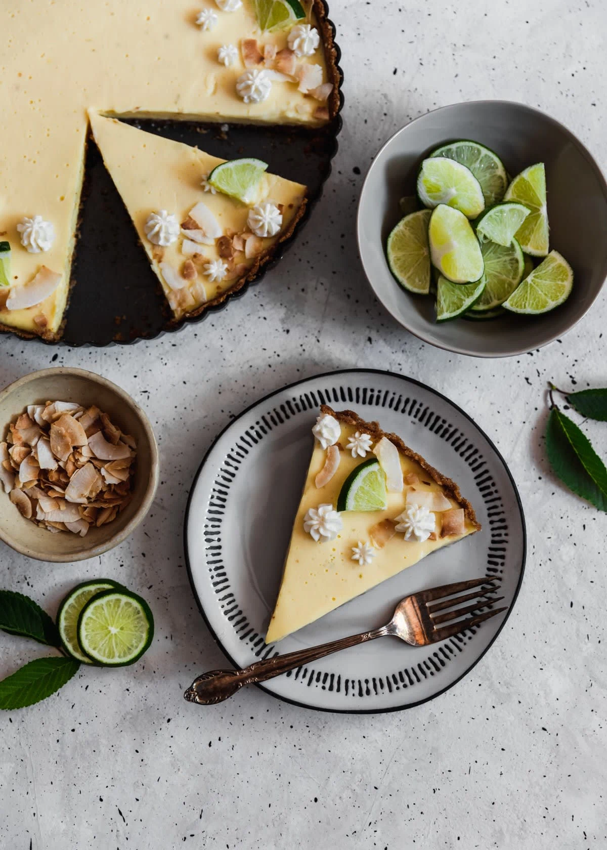 Key Lime Tart With Coconut