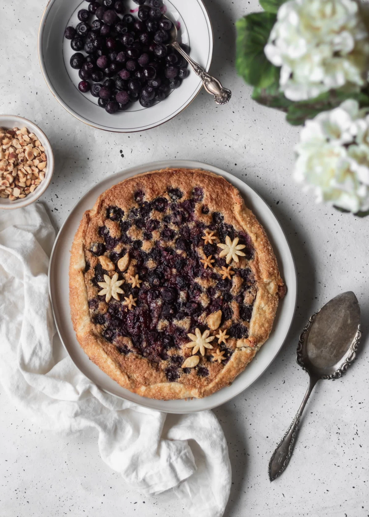 Blueberry Galette With Hazelnut Frangipane