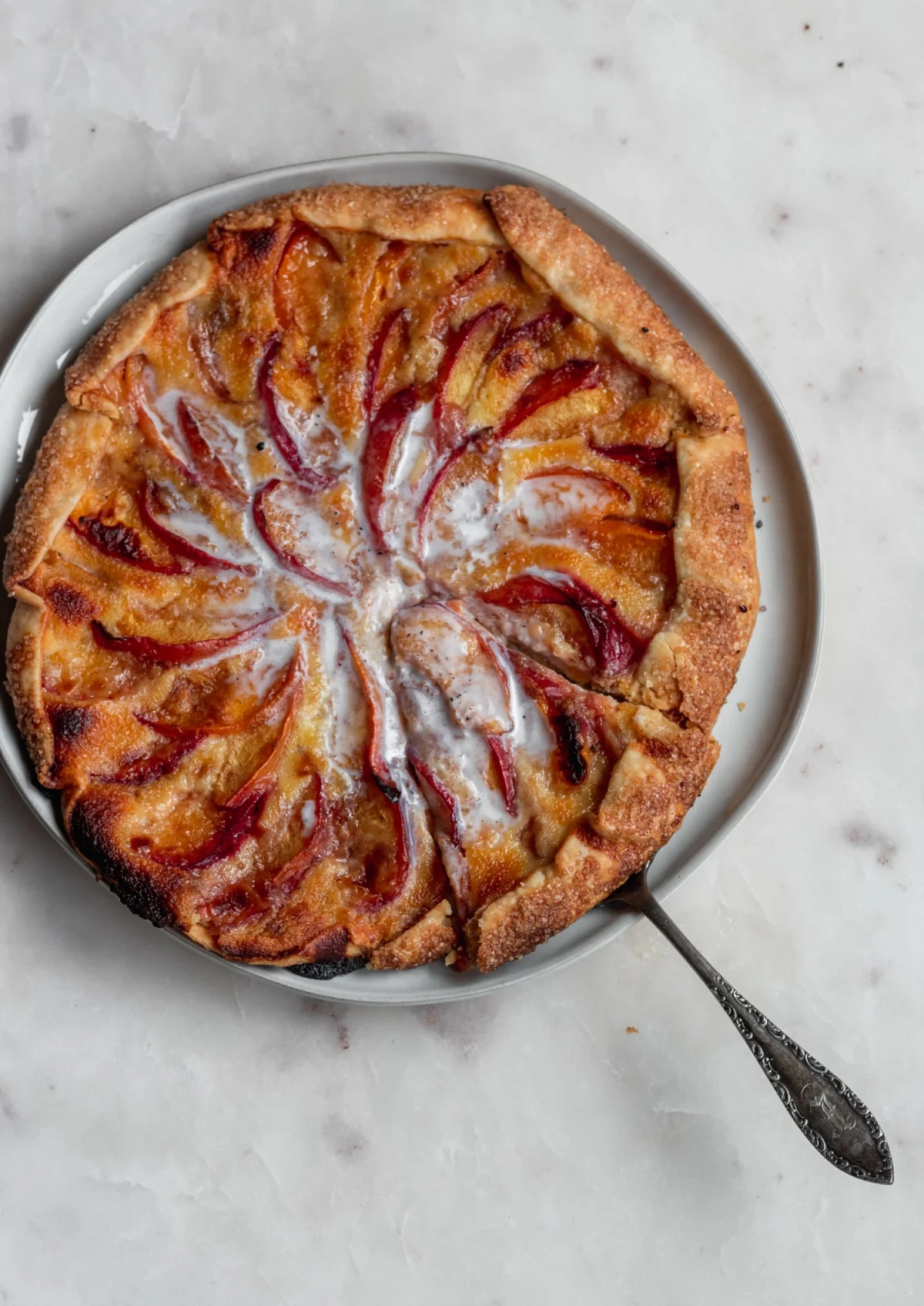 Nectarine Galette With Mascarpone Filling