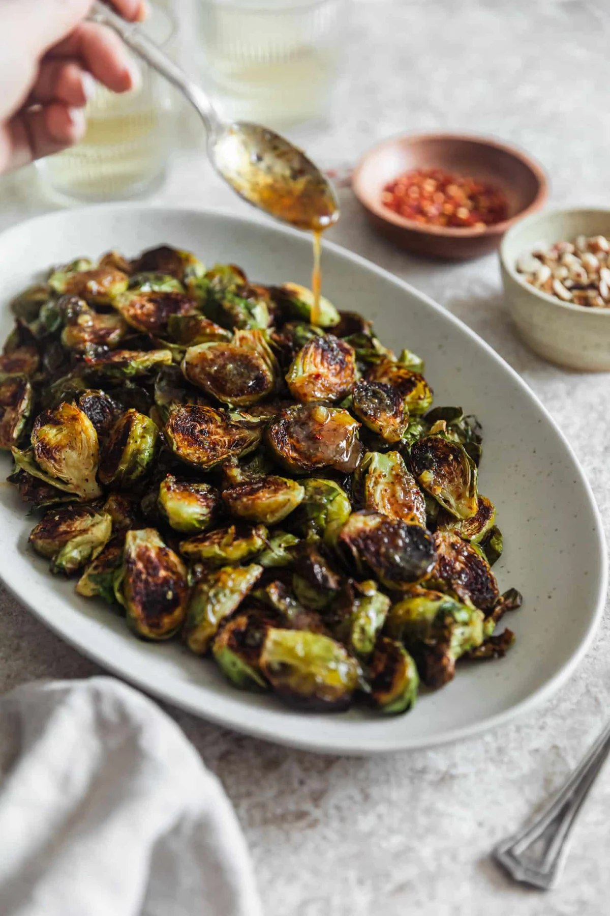 The Best Hot Honey Brussels Sprouts