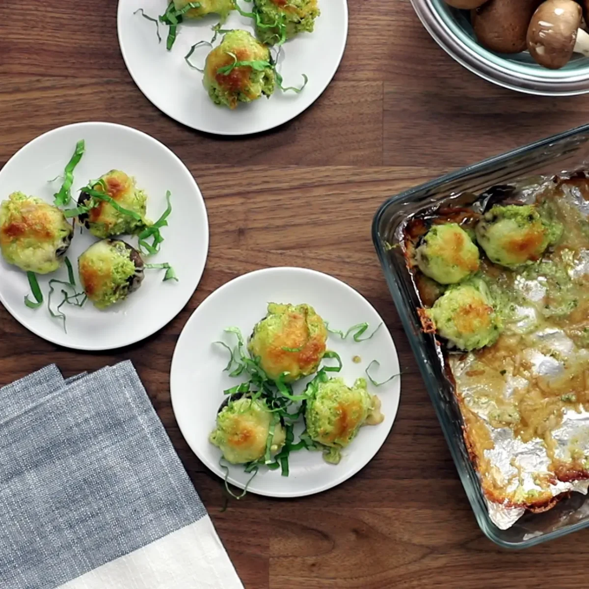 Creamy Pesto-Stuffed Mushrooms