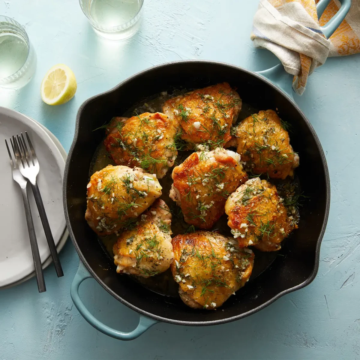 Baked Greek Chicken with Fresh Lemon and Dill