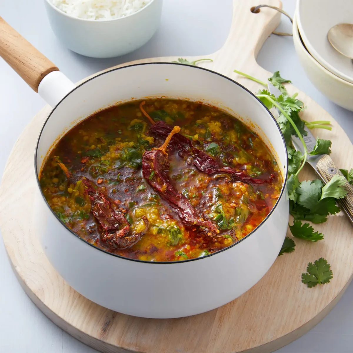 Favorite Indian Lentils and Spinach (Dal Palak)