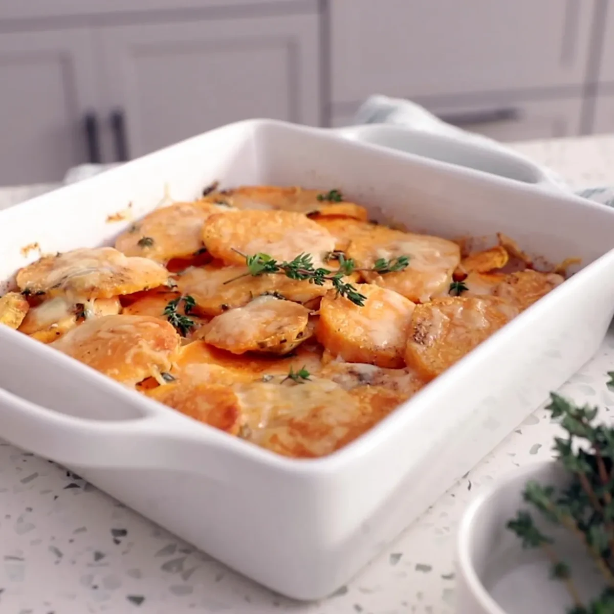 Easy Sweet Potatoes Au Gratin