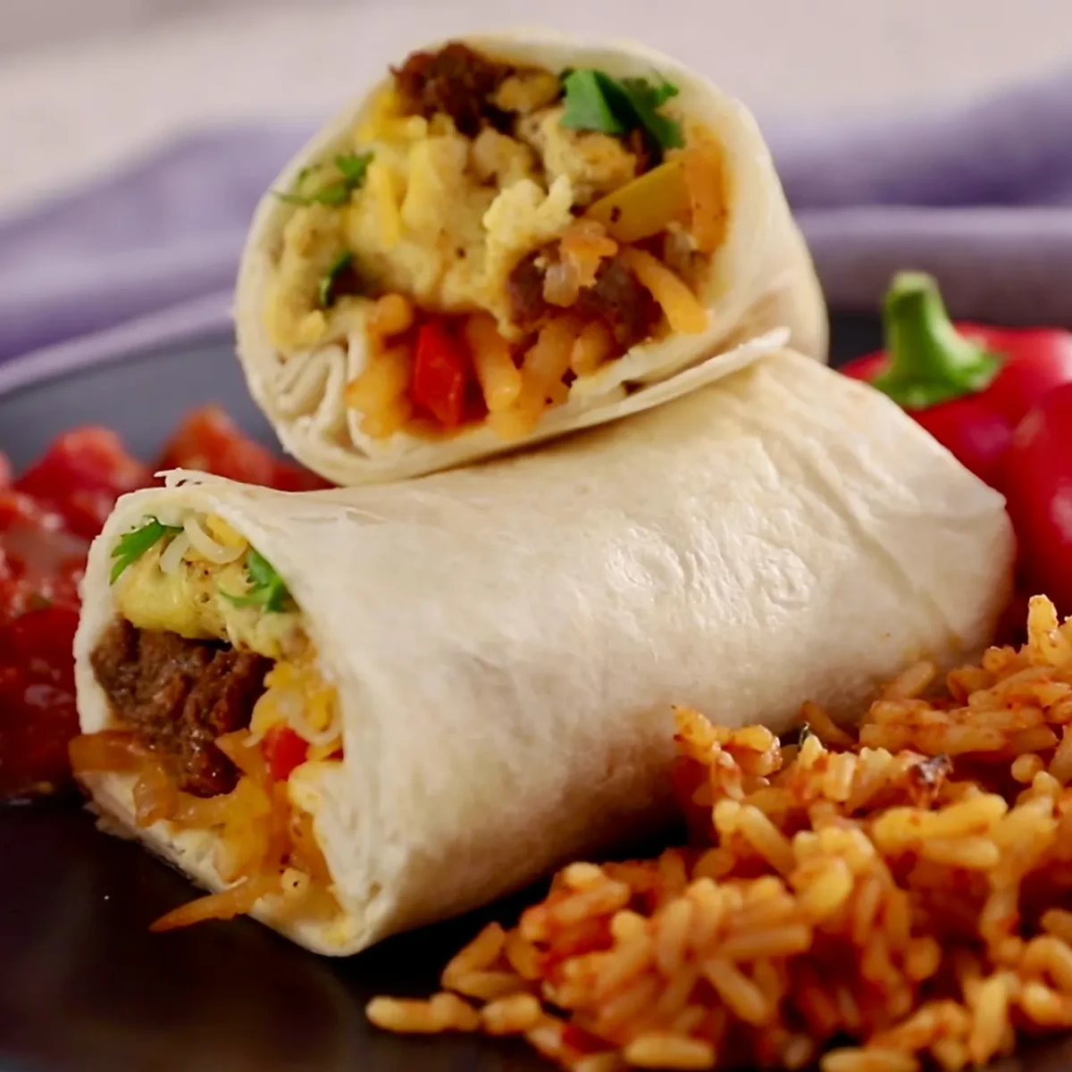 Sheet Pan Chorizo and Potato Breakfast Burritos