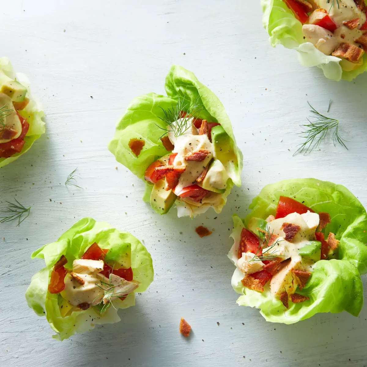 BLTA Chicken Lettuce Wraps