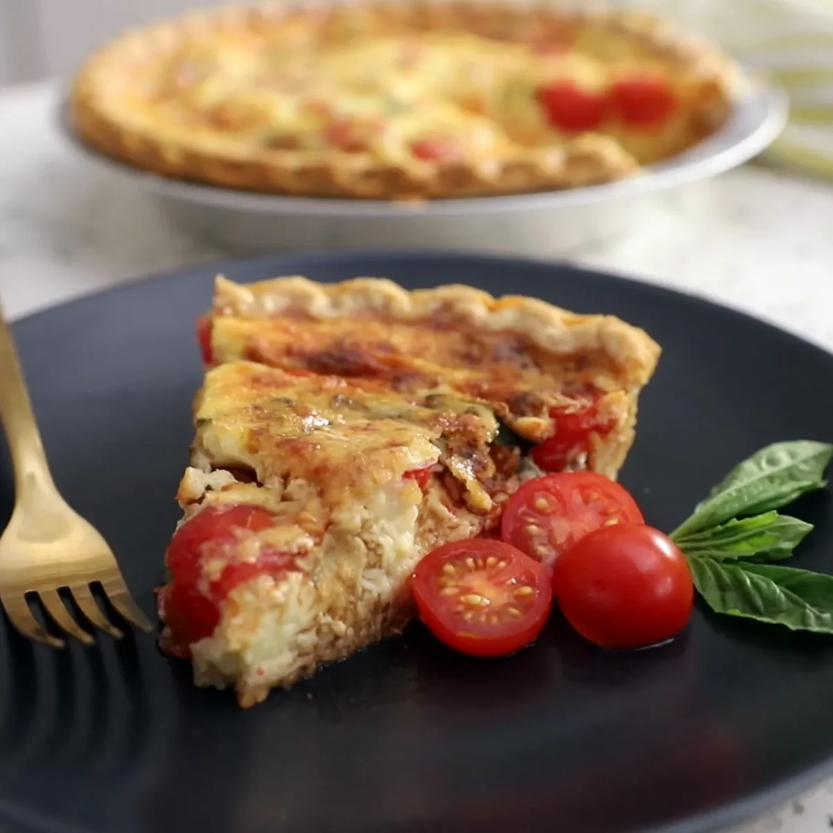 Caprese Quiche