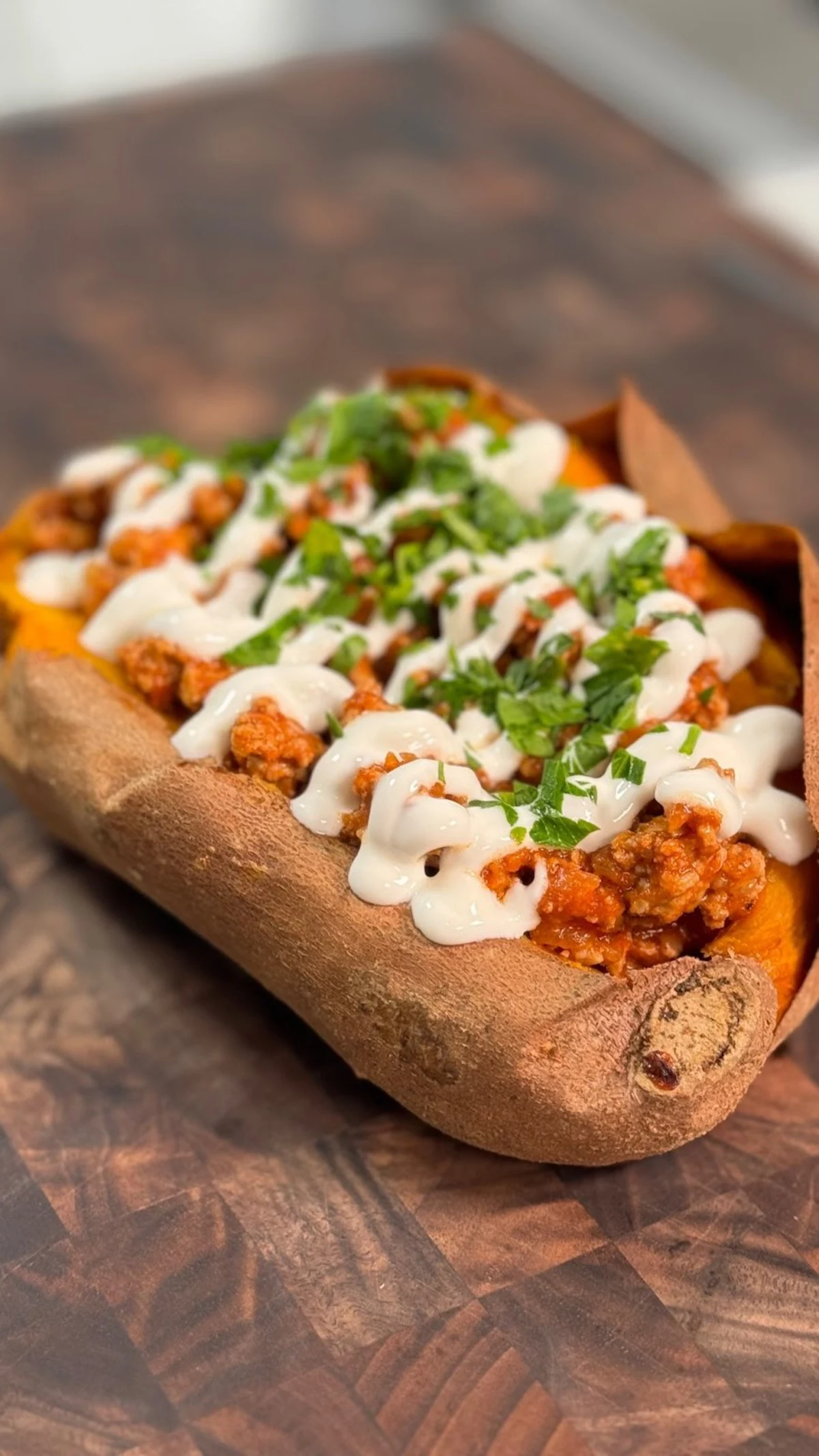 High-Protein Turkey Stuffed Sweet Potatoes