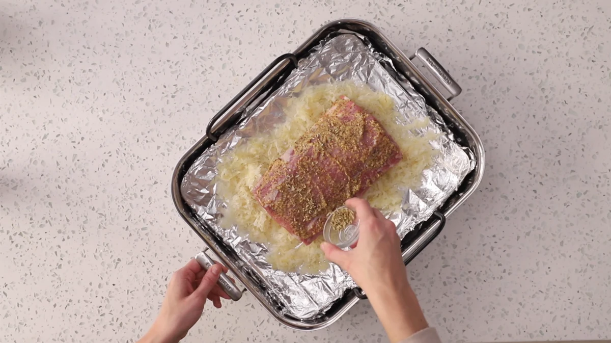 Roasted Pork Loin with Sauerkraut