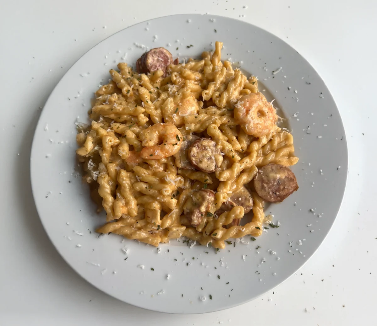 Creamy Cajun Shrimp & Sausage Pasta