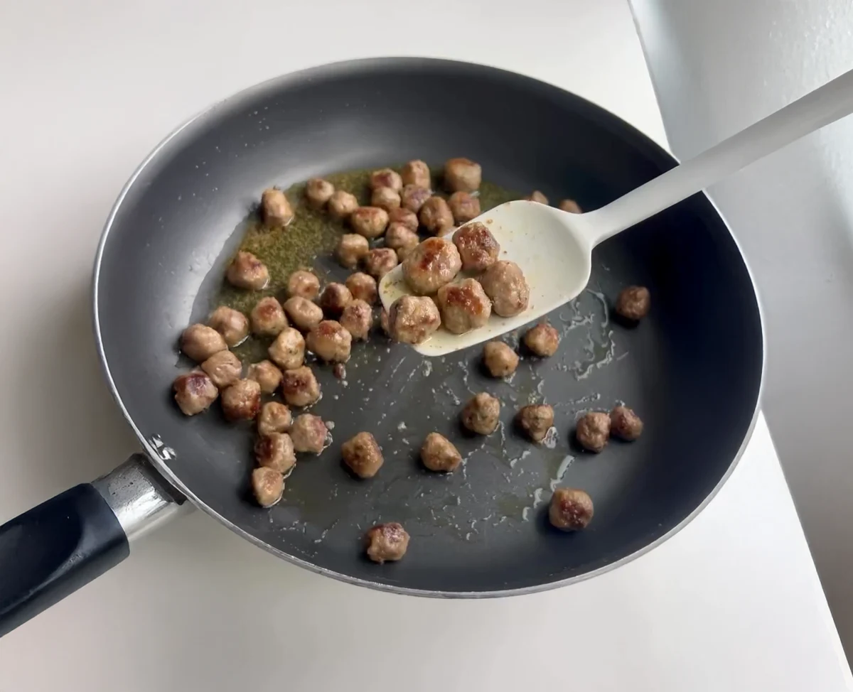 Vodka Spaghettios with Mini Meatballs