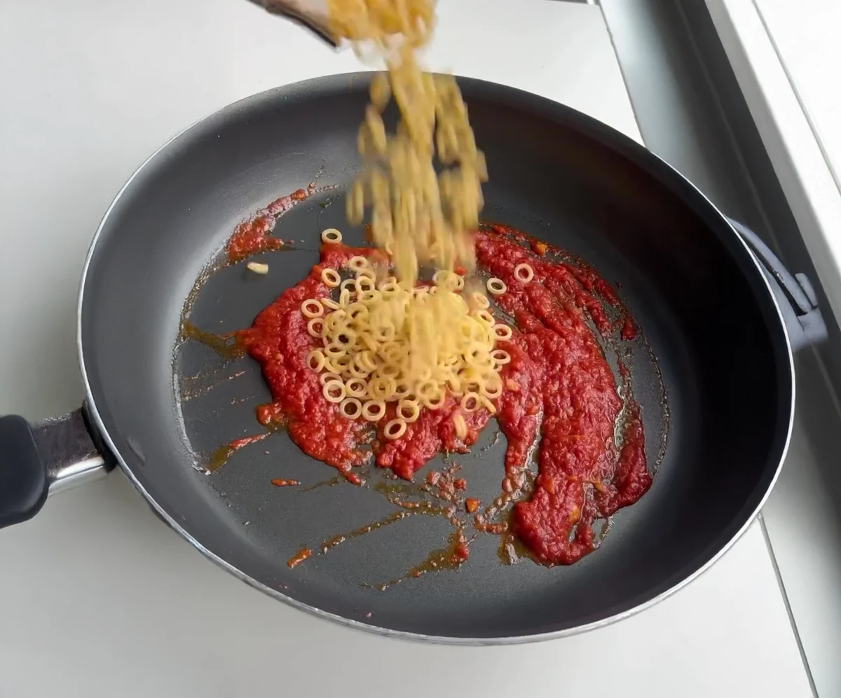 Vodka Spaghettios with Mini Meatballs