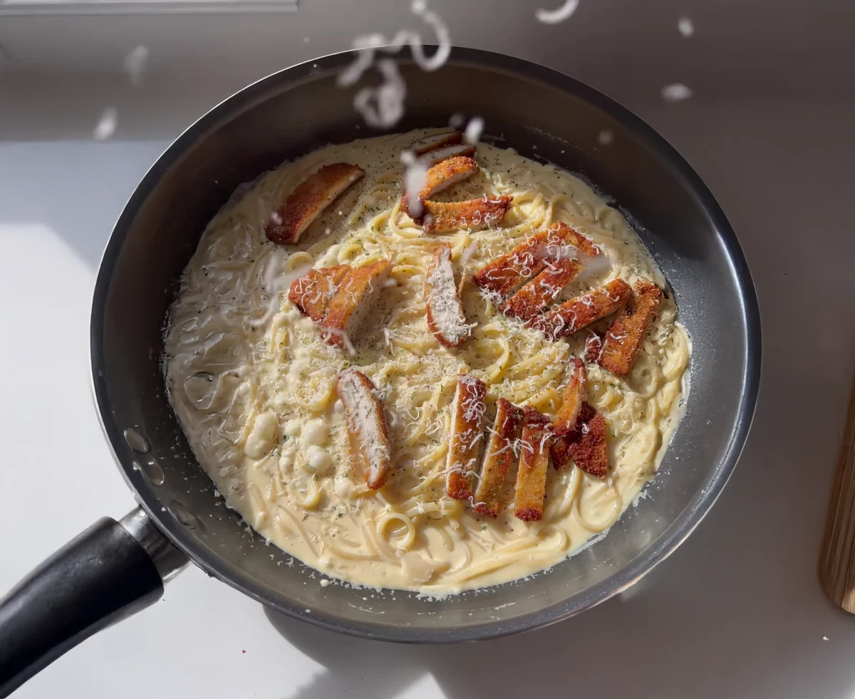 Crispy Chicken Alfredo