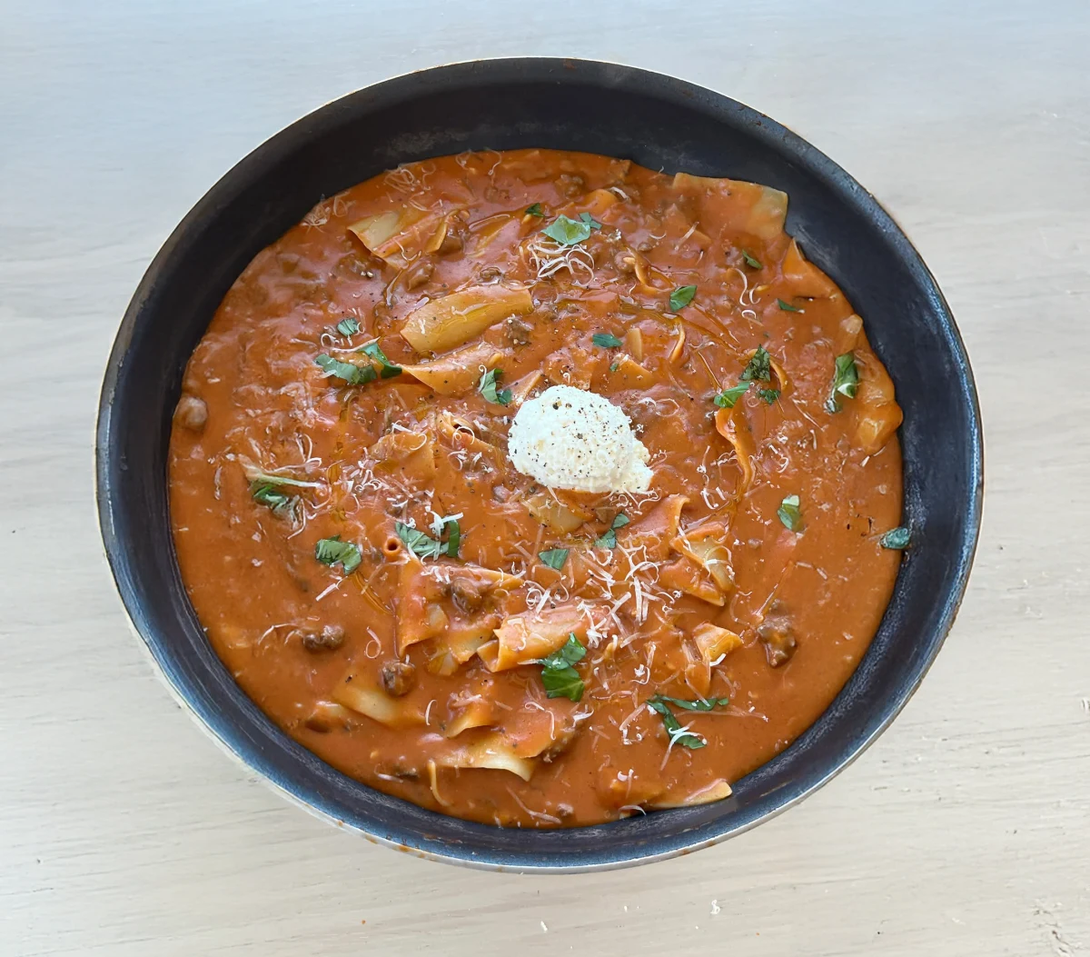 One Pot Lasagna Soup