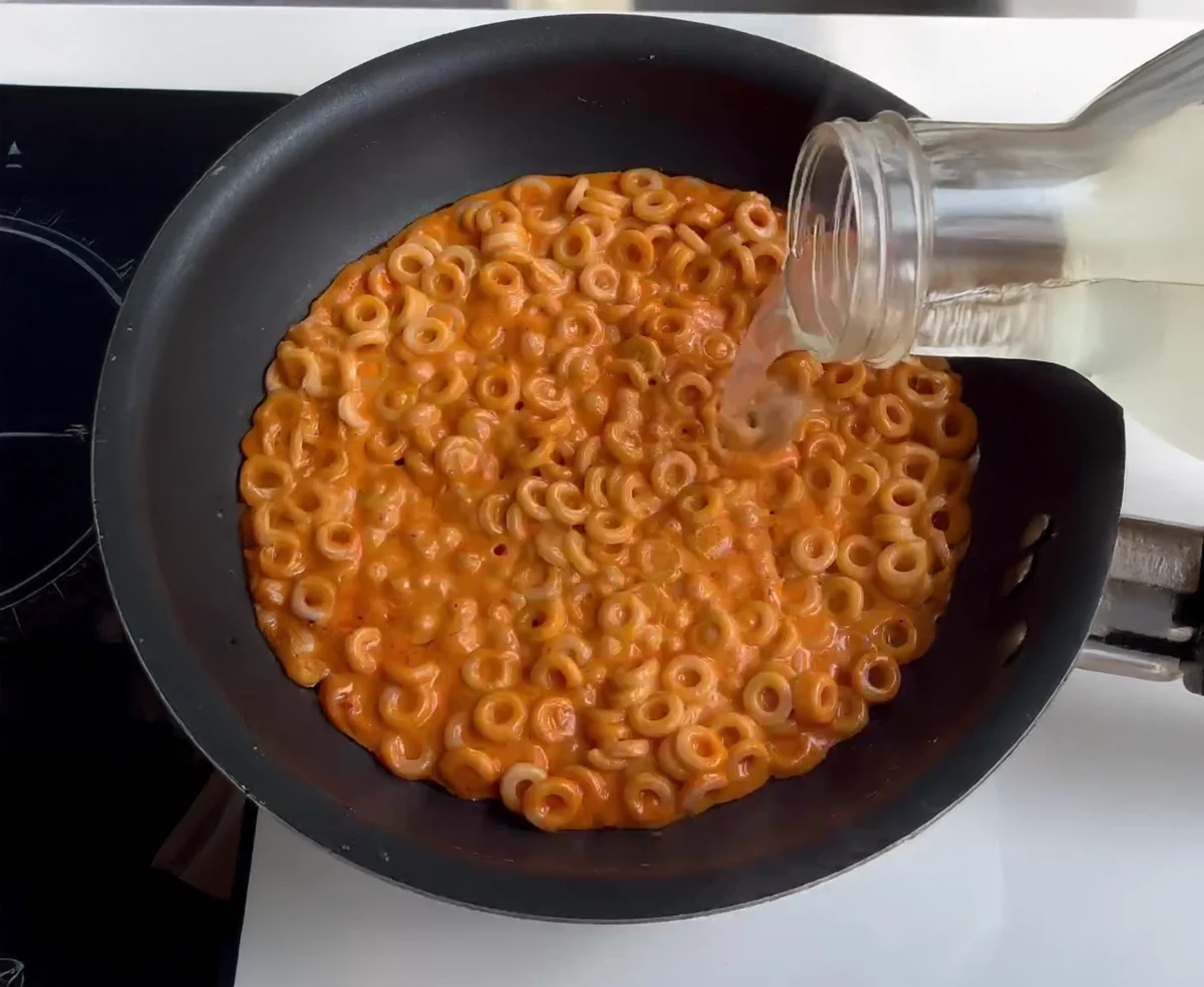 Spaghetti O’s Inspired Vodka Pasta