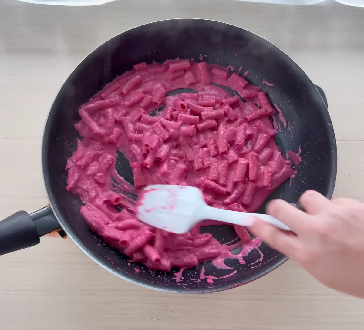 Creamy Beet Ricotta Rigatoni