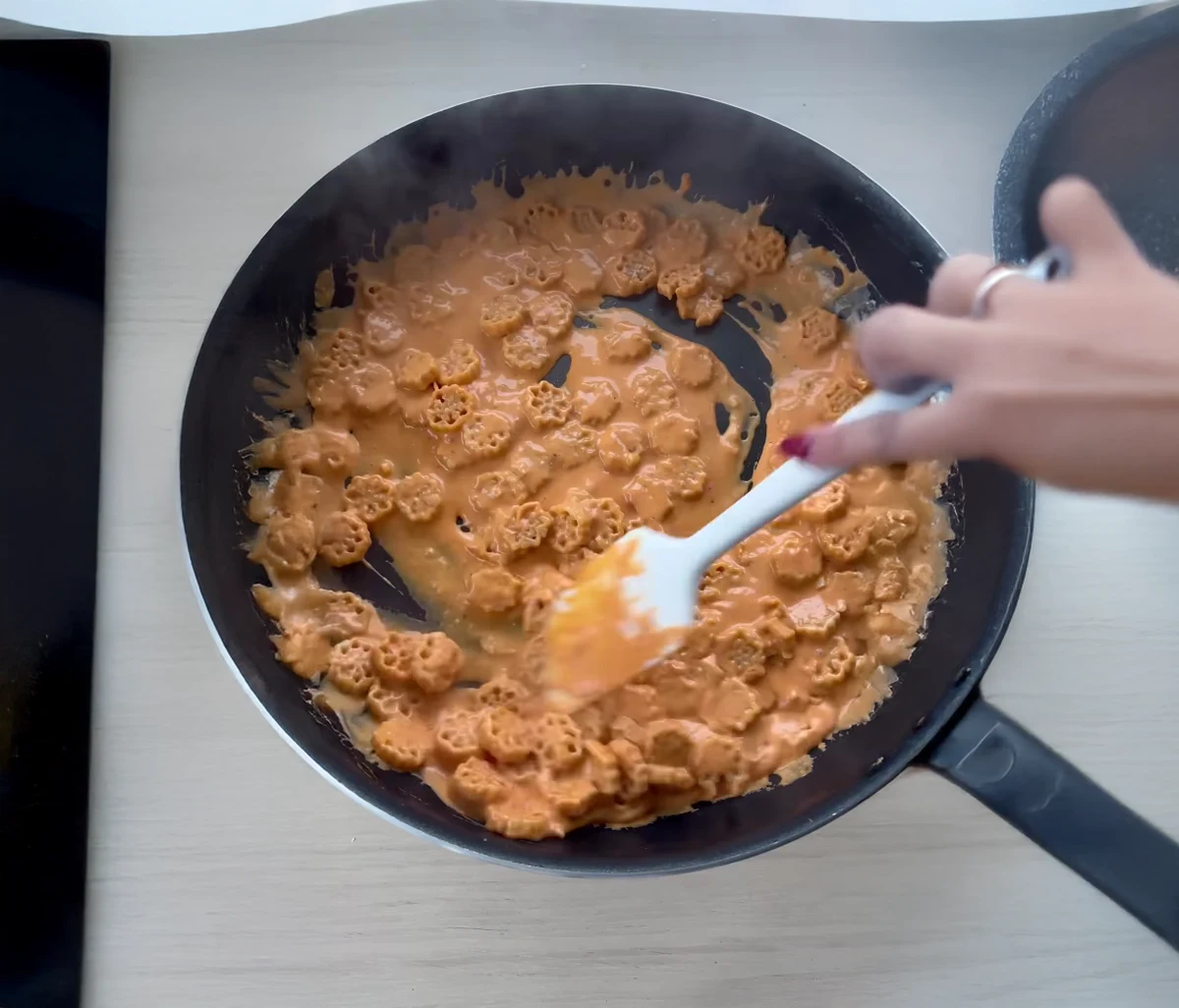 Snowflake Pasta with Vodka Sauce