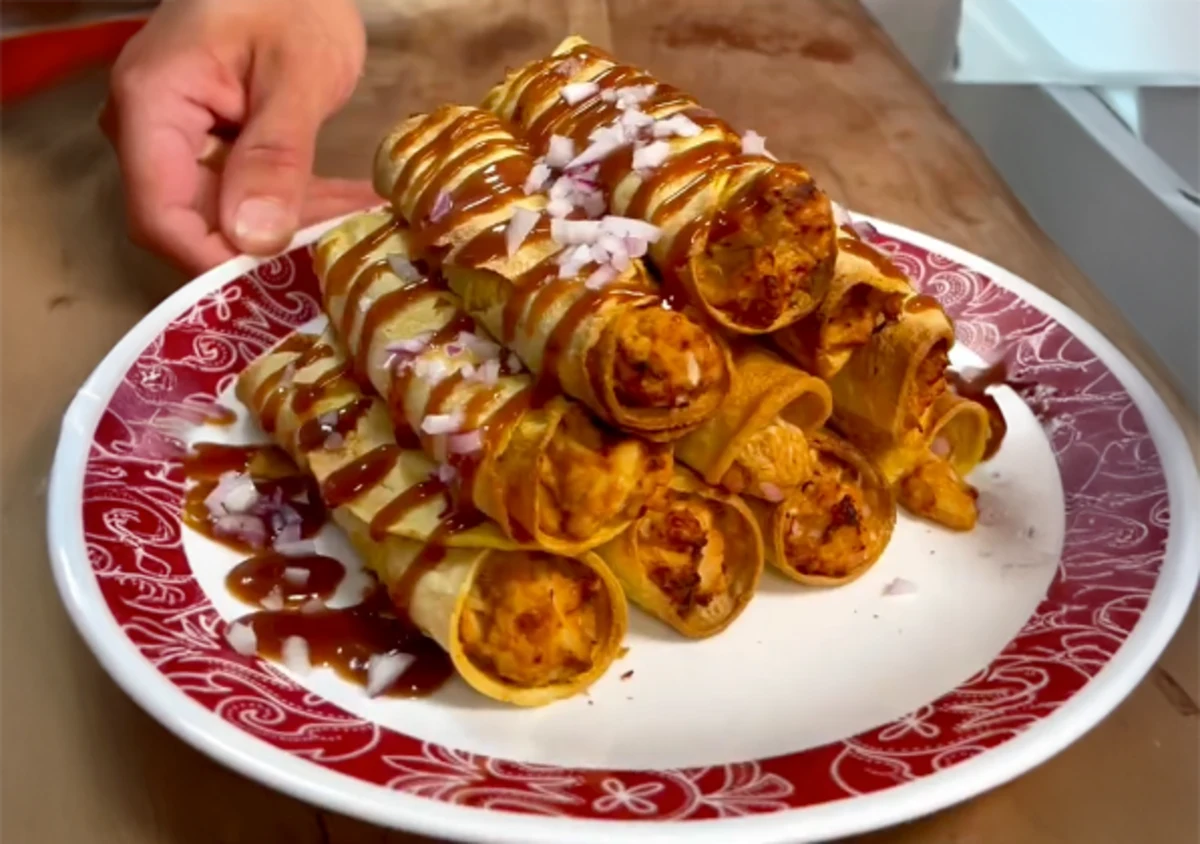 High Protein BBQ Chicken Taquitos