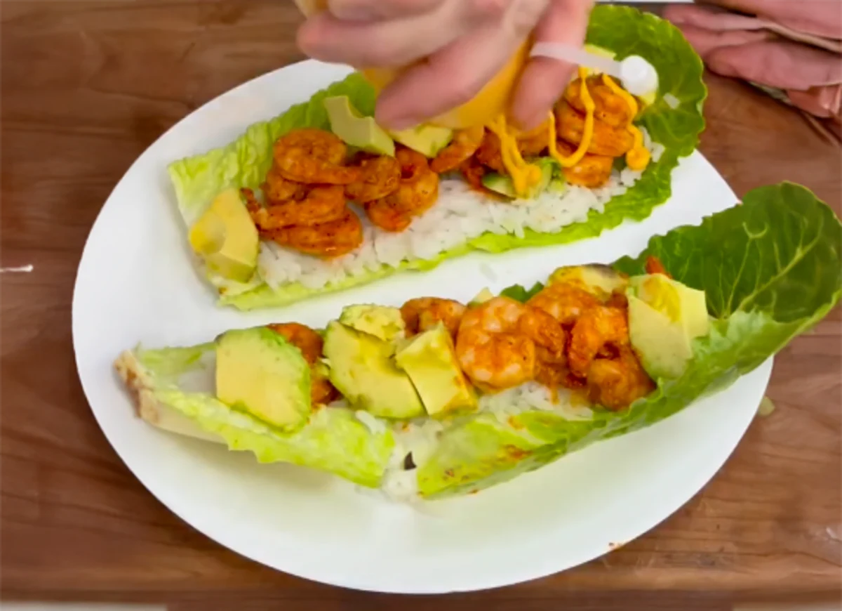 Spicy Shrimp Lettuce Tacos