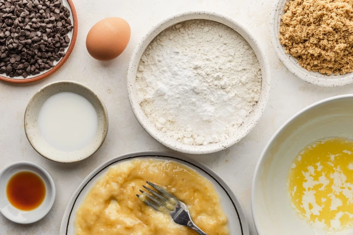 Easy Small Batch Chocolate Chip Banana Muffins