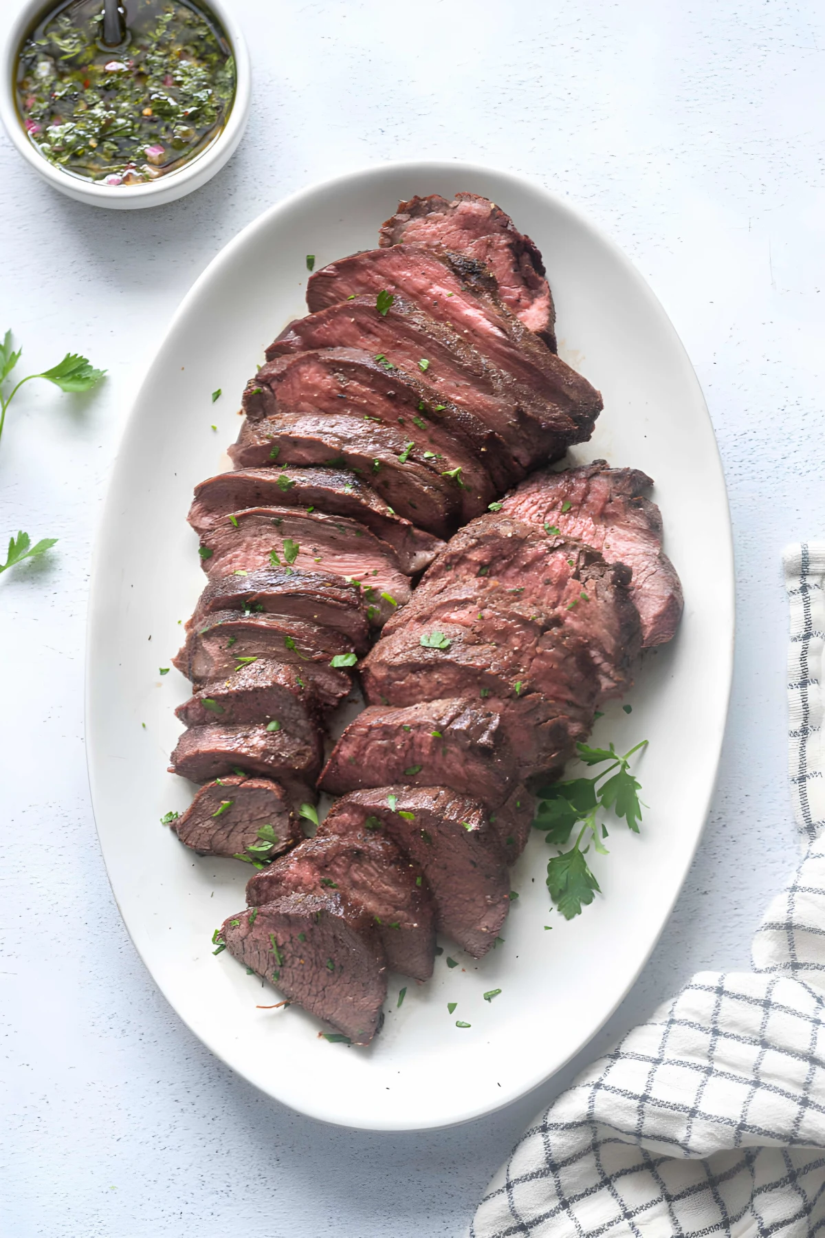 Grilled Tri Tip Roast with Santa Maria Rub & Chimichurri Sauce