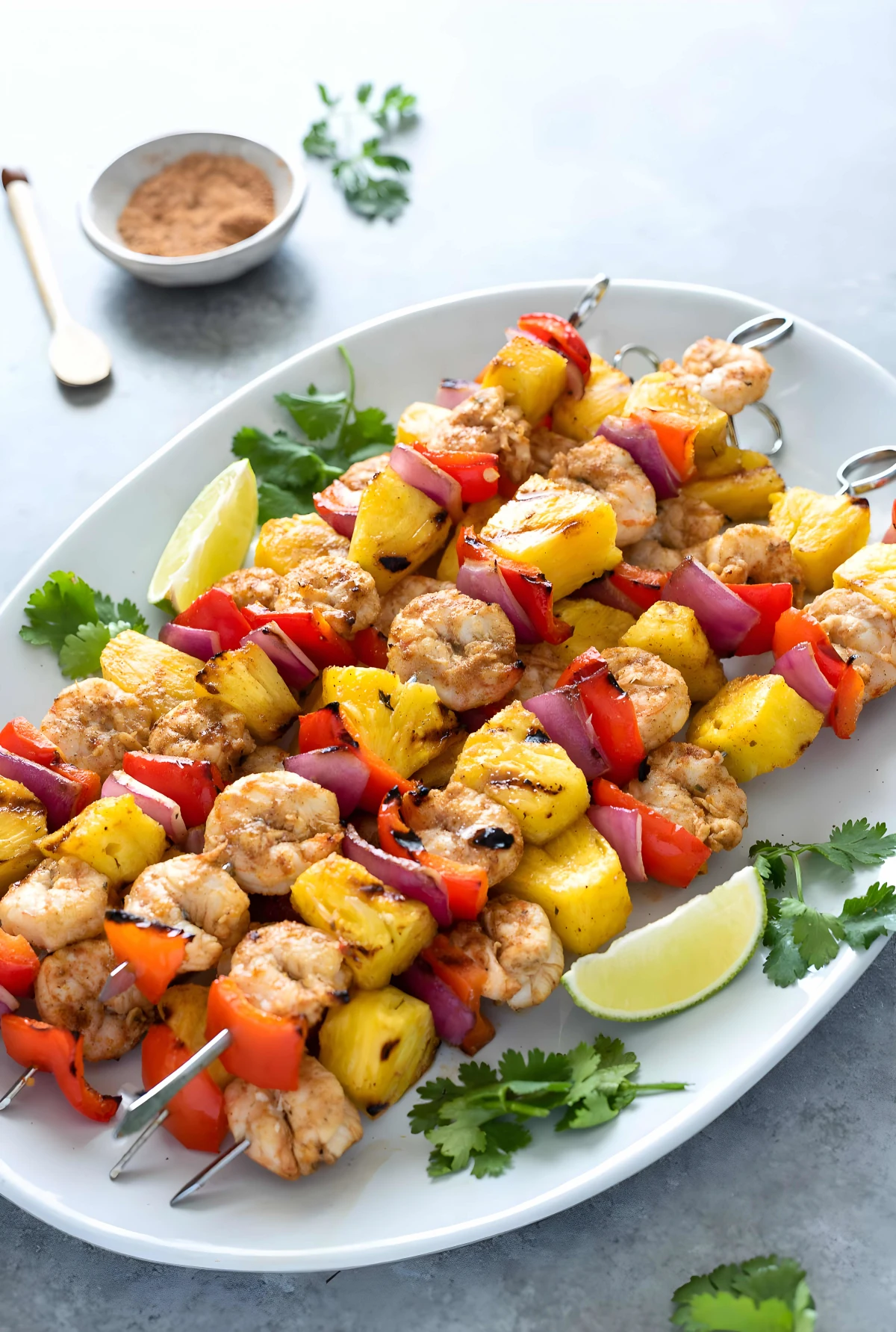 Jerk Pineapple Shrimp Skewers
